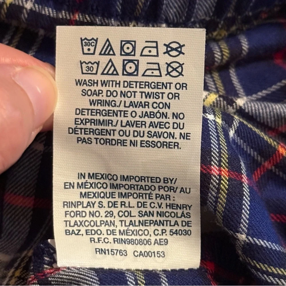 Polo Ralph Lauren Mens Size XL Sleepwear Blue Tartan Plaid Pajama Pants Lounge